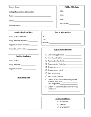 College Application Form