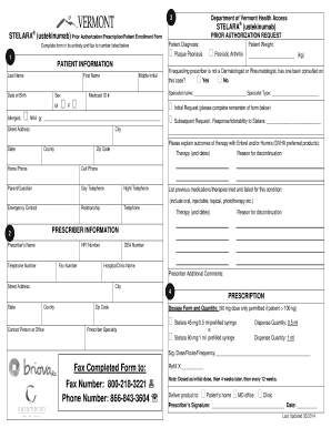 STELARA Prior Authorization Form