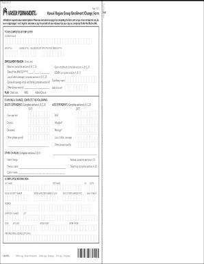 Hawaii Region Group Enrollment/Change Form