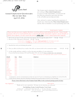 Annual Employment Questionnaire