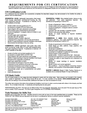CFI Certification Application Form