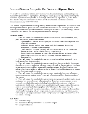 Internet Acceptable Use Contract