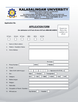 KL University Admission Application Form