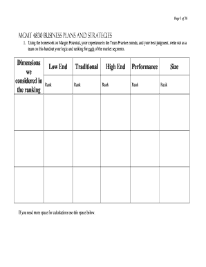Business Strategy Planning Template