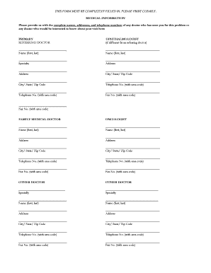 New Patient Welcome Letter and Medical Forms