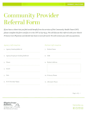 Community Health Team Referral Form