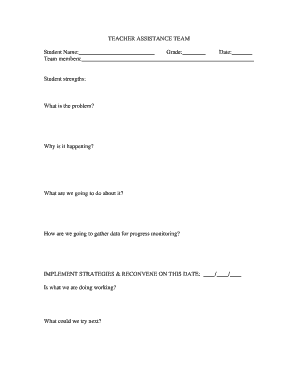 Student Assistance Team Form