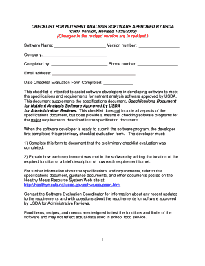 usda approved menu planning software - Fillable & Printable Online