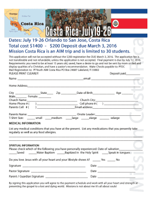 Parental Consent Form for Church-Sponsored Activities