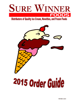 Sure Winner Foods Order Form