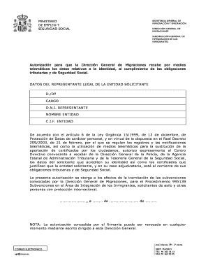 Autorización para recabar datos telemáticos