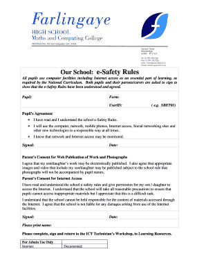 School e-Safety Rules Agreement