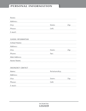 New San Juan High School Student Information Form