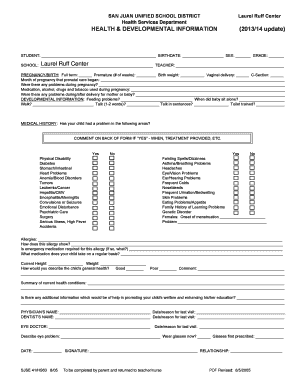 Health bFormb 1314 update pdf - San Juan Unified School District - sanjuan