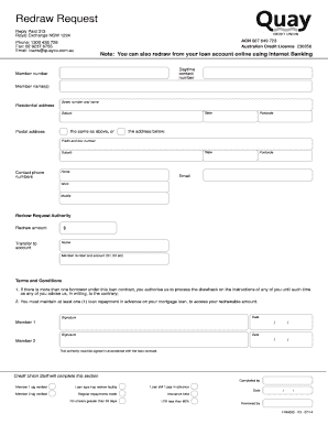 Redraw Request Form