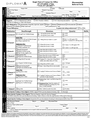 Rheumatology Referral Form