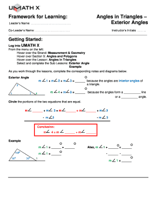 Angles in Triangles Worksheet