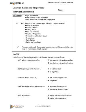 Ratios and Proportions Worksheet
