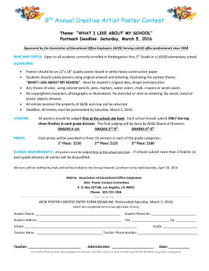 8th Annual Creative Artist Poster Contest