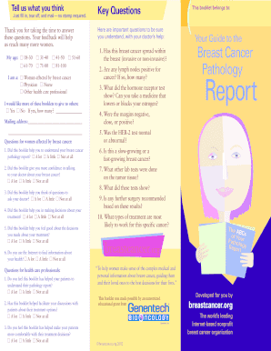Breast Cancer Pathology Report Form