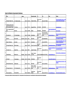 Hotel List Reflective Conservatoire Conference