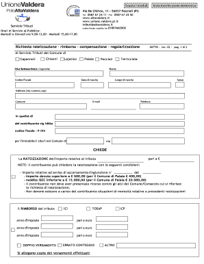 Richiesta rateizzazione - rimborso - compensazione - regolarizzazione