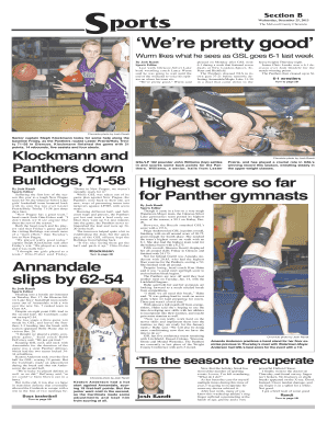 S Section B ports Wednesday, December 25, 2013 The McLeod County Chronicle Were pretty good Wurm likes what he sees as GSL goes 61 last week By Josh Randt Sports Editor Last week GlencoeSilver Lake head wrestling coach Lance Wurm said he was going to