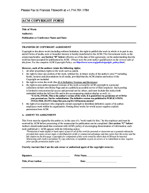 ACM Copyright Transfer Agreement