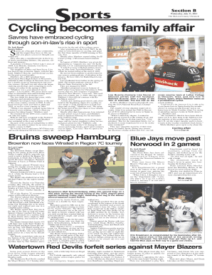 S Cycling becomes family affair Section B ports Wednesday, July 31, 2013 The McLeod County Chronicle Savres have embraced cycling through soninlaws rise in sport By Josh Randt Sports Editor ports are a big part of any community, and the impact they h