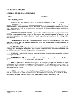 Informed Consent for Treatment