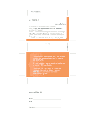 Language Assistance Card