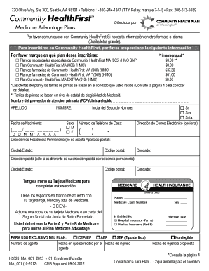 Formulario de inscripción de Community HealthFirst Medicare Advantage