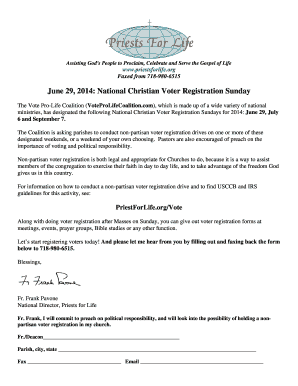 Voter Registration Commitment Form