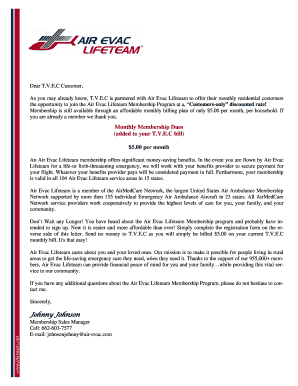 Air Evac Lifeteam Membership Application