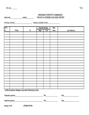 Hmrc mileage log template - ARKANSAS FORESTRY COMMISSION EMPLOYEE AASIS PRIVATE - forestry arkansas