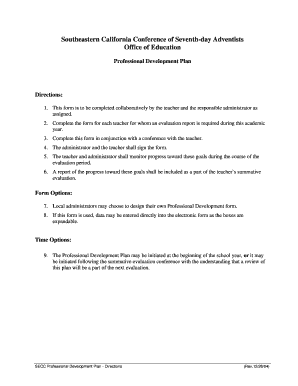 Professional Development Plan