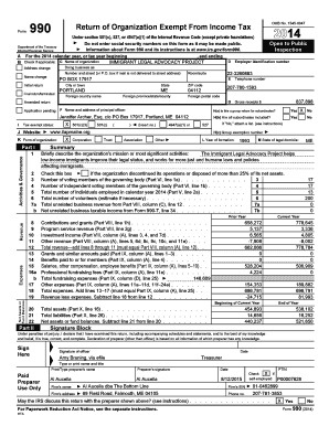 Form 990 Tax Exemption Application