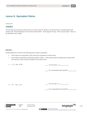 Equivalent Ratios Lesson Plan