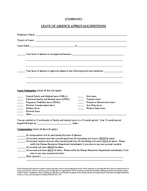 Leave of Absence Approval Form