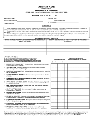 Performance Appraisal Form