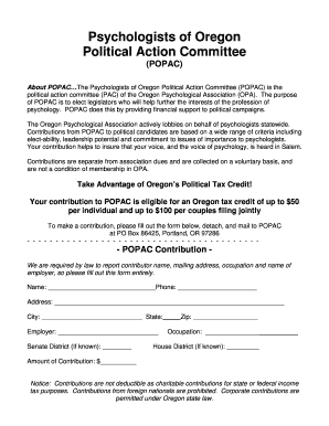 POPAC Contribution Form