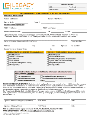 Authorization to Release Medical Information