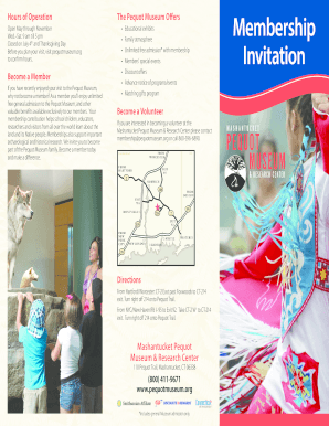 Mashantucket Pequot Museum Membership Application