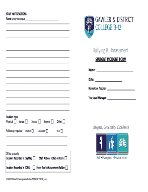 Student Incident Form