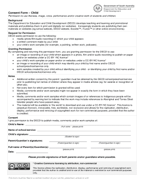 Child Likeness Permission Form