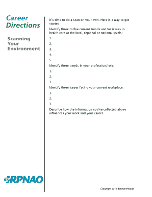 Healthcare Trends and Issues Analysis Form