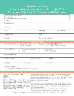 Fillable Online Registration Form Chronic Disease Management Institute ...
