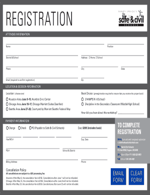 Workshop Registration Form