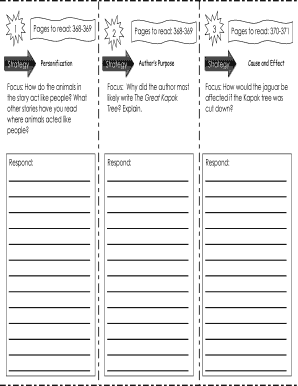 The Great Kapok Tree Reading Worksheet