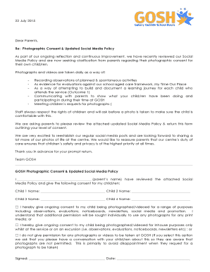 GOSH Updated Photo Permission Form